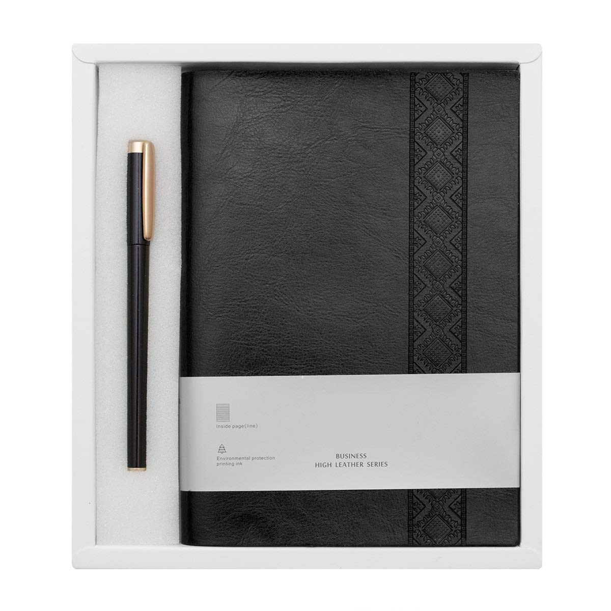 Thick Classic A5 Notebook with Pen - Vintage Travel Notebook and Pen - Journal Diary Business Daily Ideas Notepad - Christmas Birthday Gift Set for Girls Women Mum