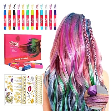 Hongci Hair Chalk Metallic Flash Tattoos 12 Hair Chalks 3