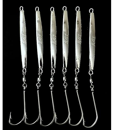 Amazon.com : 6- A-27 Ava Diamond Jigs 3 oz.with 6/0 Stainless Steel Hook :  Sports & Outdoors