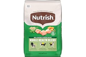 Nutrish Dry Dog Food Real Chicken & Veggies Recipe Whole Health Blend, 40 lb. Bag, (Rachael Ray)
