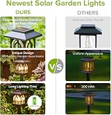 BUCASA Solar Lights Outdoor Garden 6 Pack Warm White Pathway Lights view 6
