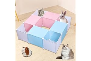 DAMPET DIY Rabbit Tunnels & Tubes,Bunny Toys,Detachable Bunny Hideout,Small Animals Tunnel Toys for Rabbit,Guinea Pig,Cats,Kitten,Small Dog and Hamster