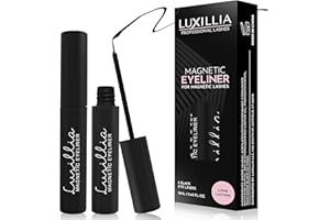 Luxillia Magnetic Eyeliner for Magnetic Eyelashes, Upgraded Strongest Hold, Most Natural Look, Waterproof, Smudge Proof Liquid Liner in Black