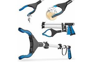 ksricfy Upgraded 31 Inch Grabber Reacher Tool for Seniors, Trash Picker Upper- Anti Slip Wide Jaw, Stable Center of Gravity, Folds to 12.8 Inch Easy Storage Ideal for Trash Pickup & Surgery Recovery