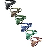 iKingsky Men's Quick-dry Bulge Thong Colorful T-back Underwear Stretch Sporty Under Panties for Men