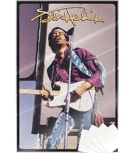 Amazon.com: Posters Forever Jimi Hendrix Poster, Live in Concert