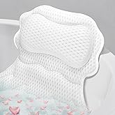 SetSail Bath Pillow, Relaxing Bath Pillows for Tub Neck and Back Support Soft 4D Breathable Air Mesh Ergonomic Bathtub Pillow
