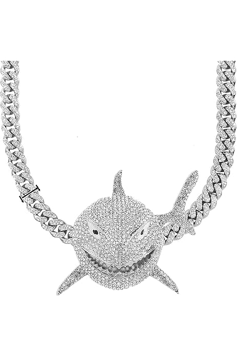 Iced Large Shark Pendant 
