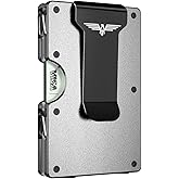 Lenvoten Upgraded Hinged Minimalist Wallet for Men | Slim Metal RFID Blocking Wallet | Credit Card Holder & Money Clip Holds 20 Cards | Premium Scratch-Resistant Finish | Ideal Gift for Men