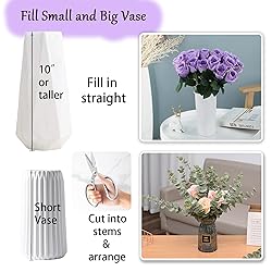 Denvii Artificial Purple Rose Flowers Bouquet of 12