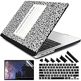 DONGKE Case for M5 MacBook Pro 14 inch 2025 2024-2021 M4 M3 M2 M1, Plastic Hard Shell Cover Compatible with A3434 A3112 A3401 A3185 A2992 A2779 A2442, Retina XDR Display & Touch ID, Composition Book