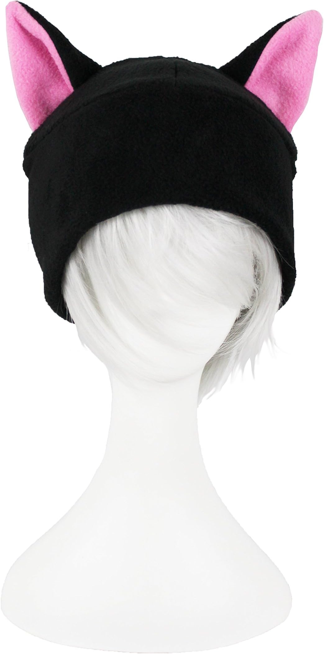 Mrawp Women's Black Fleece Beanie Cat Hat