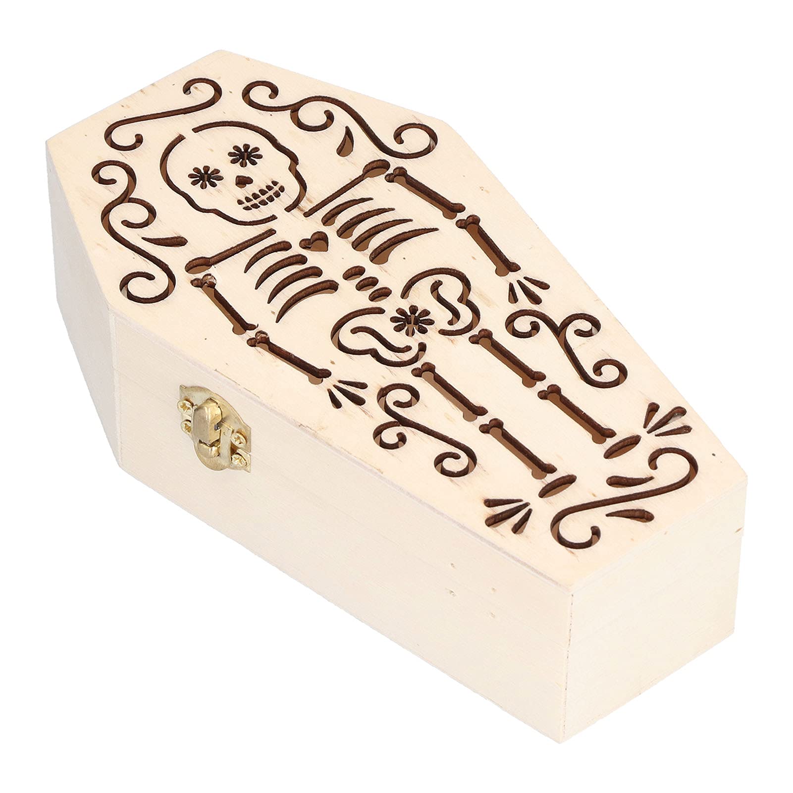 Fdit Pet Burial Coffin, Decorative Wooden Coffin Wooden Gothic for Hamsters for Halloween Party Decor for Coffin Box for Small Pets(#2)