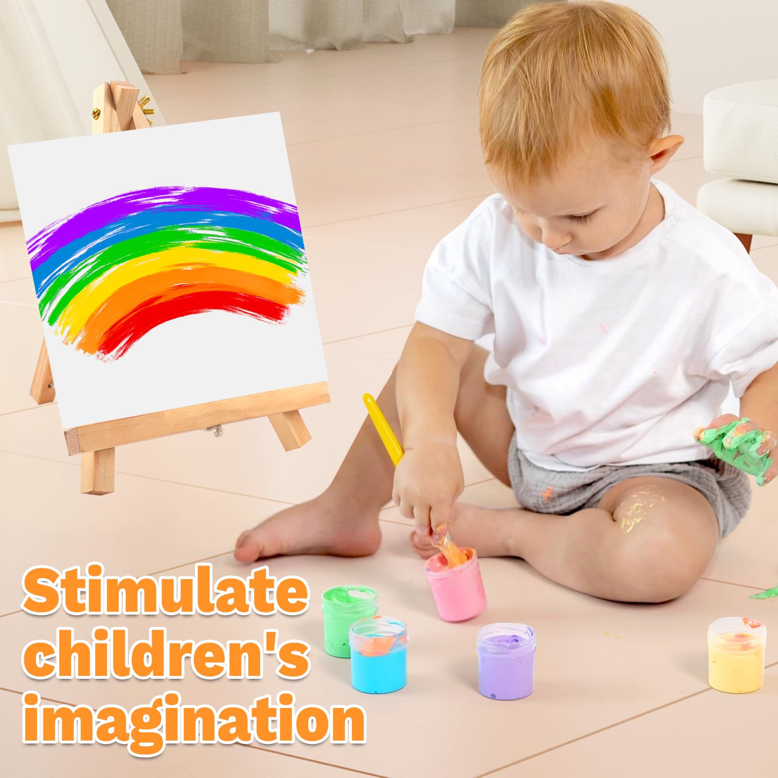 10 Pack 9 Inch Wood Easels,Art Craft Painting Easel,Table Top Easels for Painting, for Painting Party Displaying Canvases, Photos Mini Display Tripod Apply to Kids Artist Adults Students Etc
