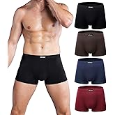 wirarpa Men's Breathable Modal Microfiber Trunks Underwear Covered Band Multipack