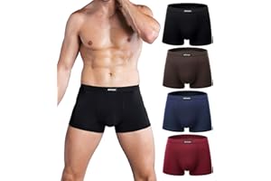 wirarpa Men's Breathable Modal Microfiber Trunks Underwear Covered Band Multipack