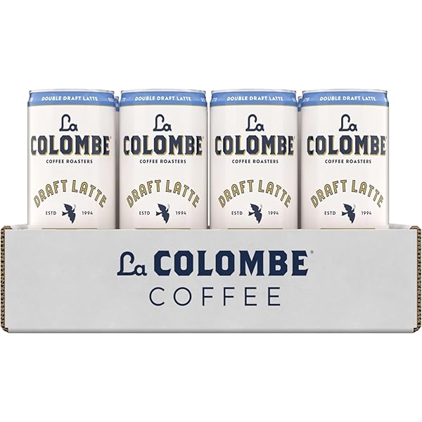 LA COLOMBE COFFEE, DOUBLE DRAFT LATTE, 11 FL OZ CANS (PACK OF 12), COFFEEHOUSE QUALITY COLD BREW, SPECIALTY GRADE COFFEE BEANS, READY-TO-DRINK ON-THE-GO