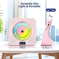 Desktop CD Player with Speakers, ROADOM Bluetooth