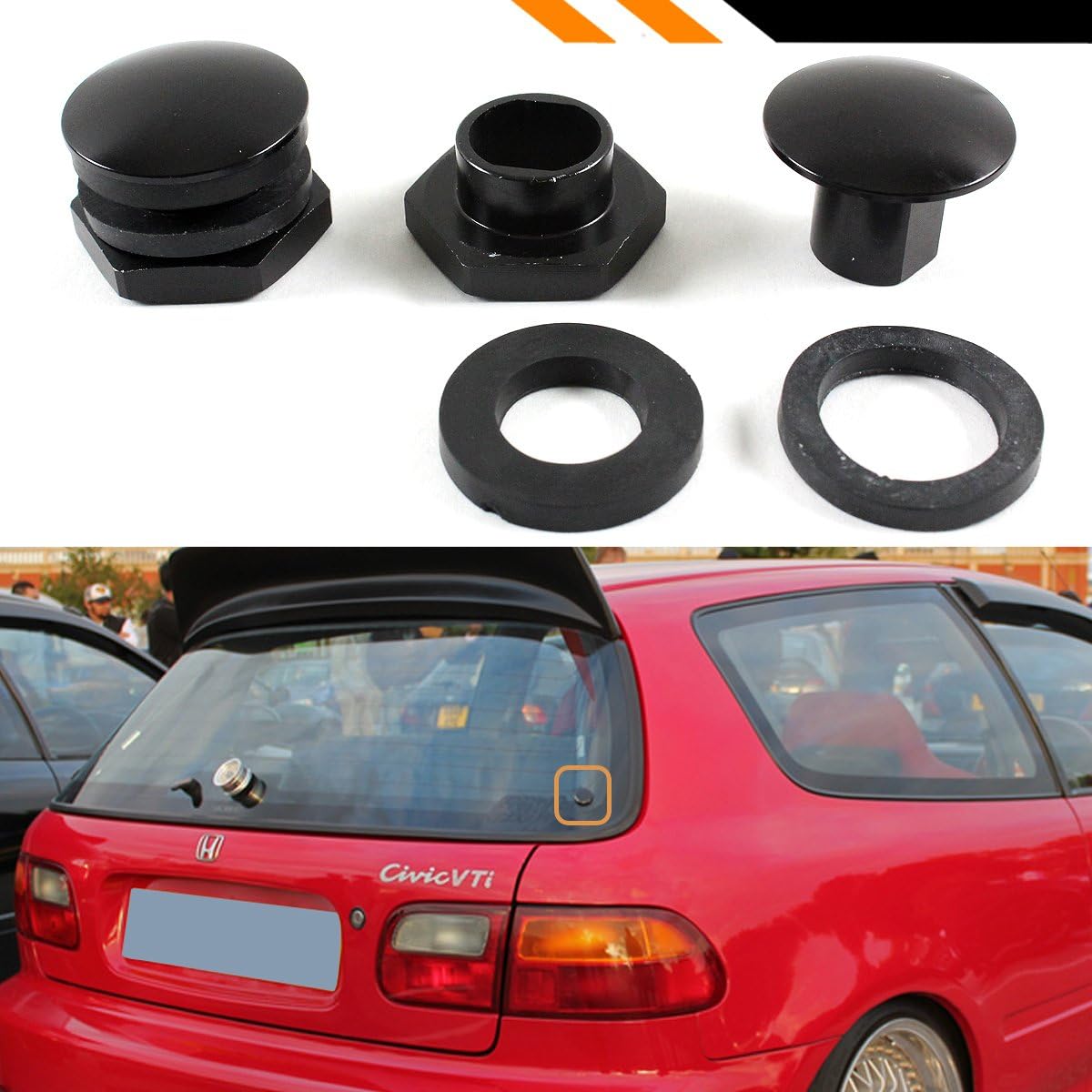 Amazon Com Cuztom Tuning Fits For 1992 1995 Honda Civic Eg Hatchback 1997 2001 Honda Cr V Rear Windshield Glass Strut Hardware Repair Kit Automotive