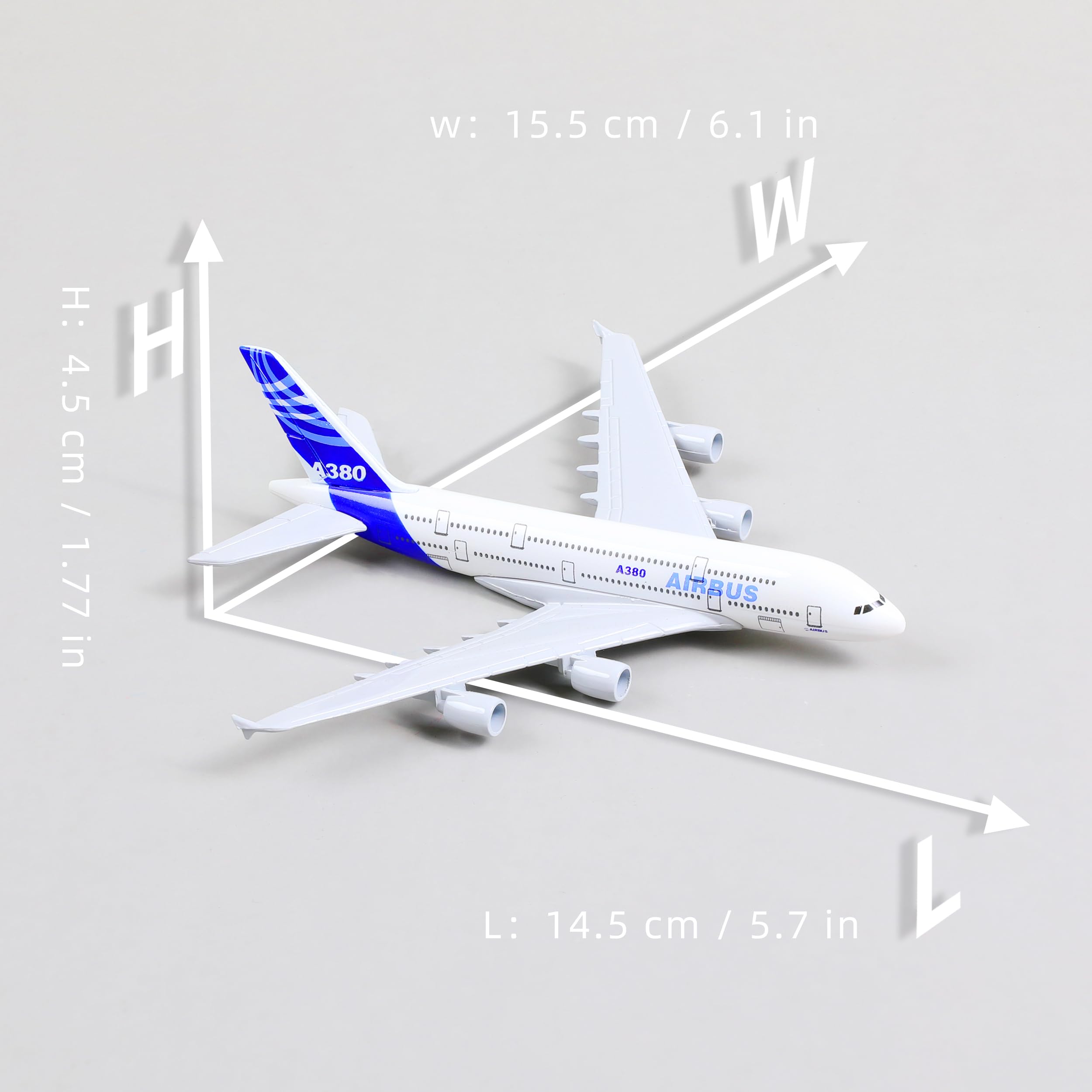 Lufthansa Model Plane LESES Diecast Plane Model 1:400 Scale FedEx A380 Airplane Model For Decoration Or Gift Toy Plane - Foto 3