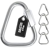 Triangle Carabiner Clips for Slackline - Heavy Duty Stainless Steel Quick Link Chain Connector - 4/6 /8 Pack