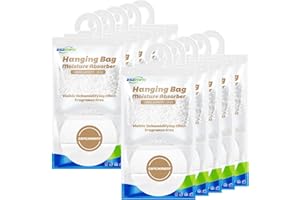 ZSZMFH 10 Pack Moisture Absorber Hanging Bags, Fragrance Free Humidity Packs, 15 OZ Dehumidifier Bags Effectively Trap Extra Moisture,Hanging Closet Dehumidifier Bags-425g/pack