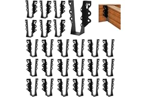 XIHUWZ 24 Pcs 2x6 Joist Hangers, for Rafter Hurricane Ties Joist Hangers, Black Powder-Coated , Tie Brackets for Floor Deck and Ceiling Trusses