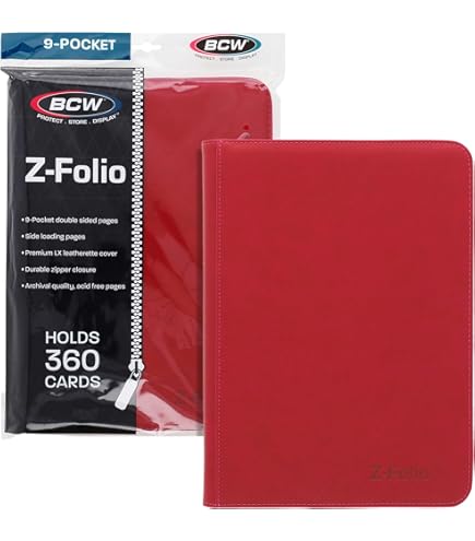 Amazon.com: BCW Z-Folio 9-Pocket LX Album - Purple | Secure Zipper