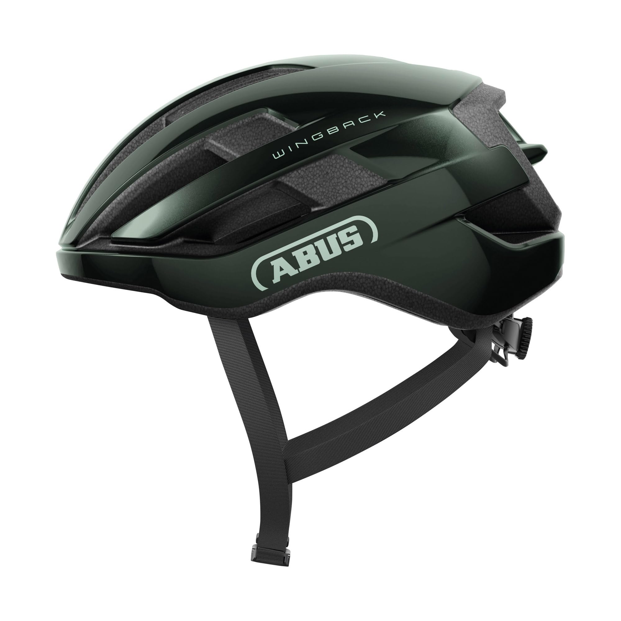 ABUS WingBack Racing Bicycle Helmet - Simple Helmet for Sporty Riding in Everyday Use and Leisure Time for Adults and Teenagers - Green, Size L