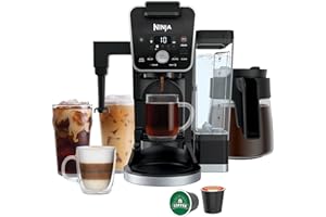 Ninja CFP451CO DualBrew System 14-Cup Coffee Maker, Single-Serve Pods & Grounds, 4 Brew Styles, Built-In Fold Away Frother, 7