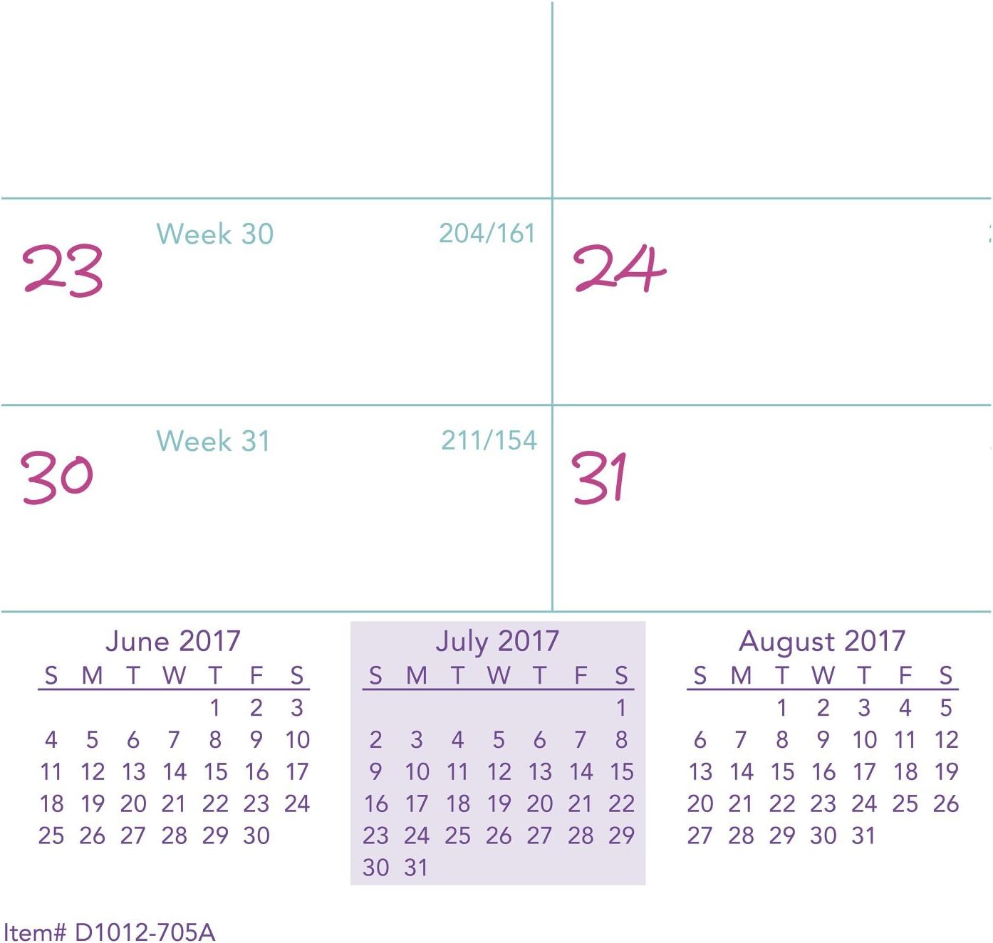 AT-A-GLANCE Academic Desk Pad Calendar, July 2017 - July 2018, 17-3/4" x 10-7/8", Compact, June (D1012-705A) - Image 4