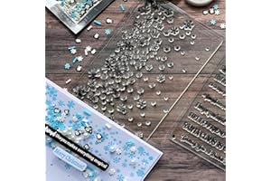 Alinacutle Winter Snow Fall Snowflakes Background Clear Stamps, Silicon Stamp,Paper Craft Ink Stamps,Scrapbooking and Album, Handmade Card Transparent Stamps
