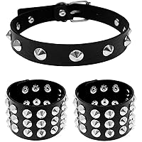 Amazon.com: Tosmifairy 3 Pieces Leather Choker Collar and