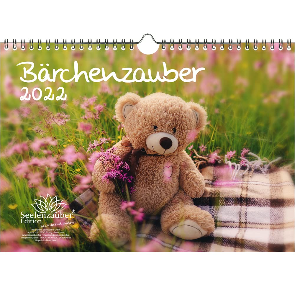 Seelenzauber Bärchenzauber DIN A4 Calendar for 2022 Teddy and Bear - Soul Magic, K2022-4W-00030-D-0