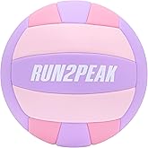 RUN2PEAK Soft Touch Volleyball Ball Gifts for Teen Girls Kids Youth Team Beginners Durable Volleyballs for Outdoor Indoor Beach Pool Water Play Official Size 5 Training Practice Volley Ball