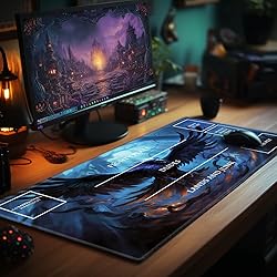 EDGFRTOIO Playmat with Zones for MTG Card Game