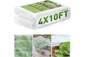 REBELLA Garden Netting Ultra Fine Garden Mesh Netting Protection Net Plant Cover Screen Vegetable Row Cover,Blueberry Netting Shrubs Fruits Tree Flowers Garden Screen Barrier Net (4×10FT（2pcs)