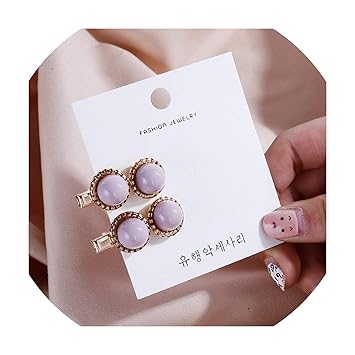 Amazon Com 2pcs Korea Pearl Hair Clips Women Girls Hair