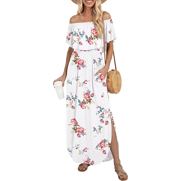 Women's Floral Babydoll Maxi Dress (Small, White) at Amazon Women's  Clothing store