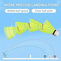 ZIYIZE 12 Pack Nylon Badminton Shuttlecocks