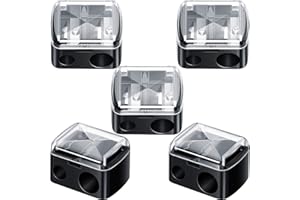 CHUANGDI 5 Pack Makeup Pencil Sharpener Plastic Lip Liner Pencil Eyeliner Sharpener Cosmetic Manual Tools for Eyeliner(Black)