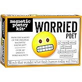 Magnetic Poetry - Worried Poet - Words for Refrigerator - Write Poems and Letters on The Fridge - Made in The USA