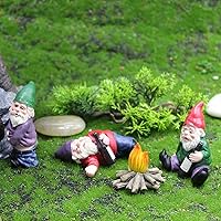 Funny Garden Gnome On Mushroom,Figurine Outdoor Statue,Patio Lawn Yard Art Ornaments, Garden Figurines for Outdoor Home Yard 