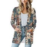 Jndtueit Cardigan Sweaters for Women Long Sleeve Cardigan Soft Drape Open Front Fall Dusters V-Neck Jackets Dressy Loose Coat