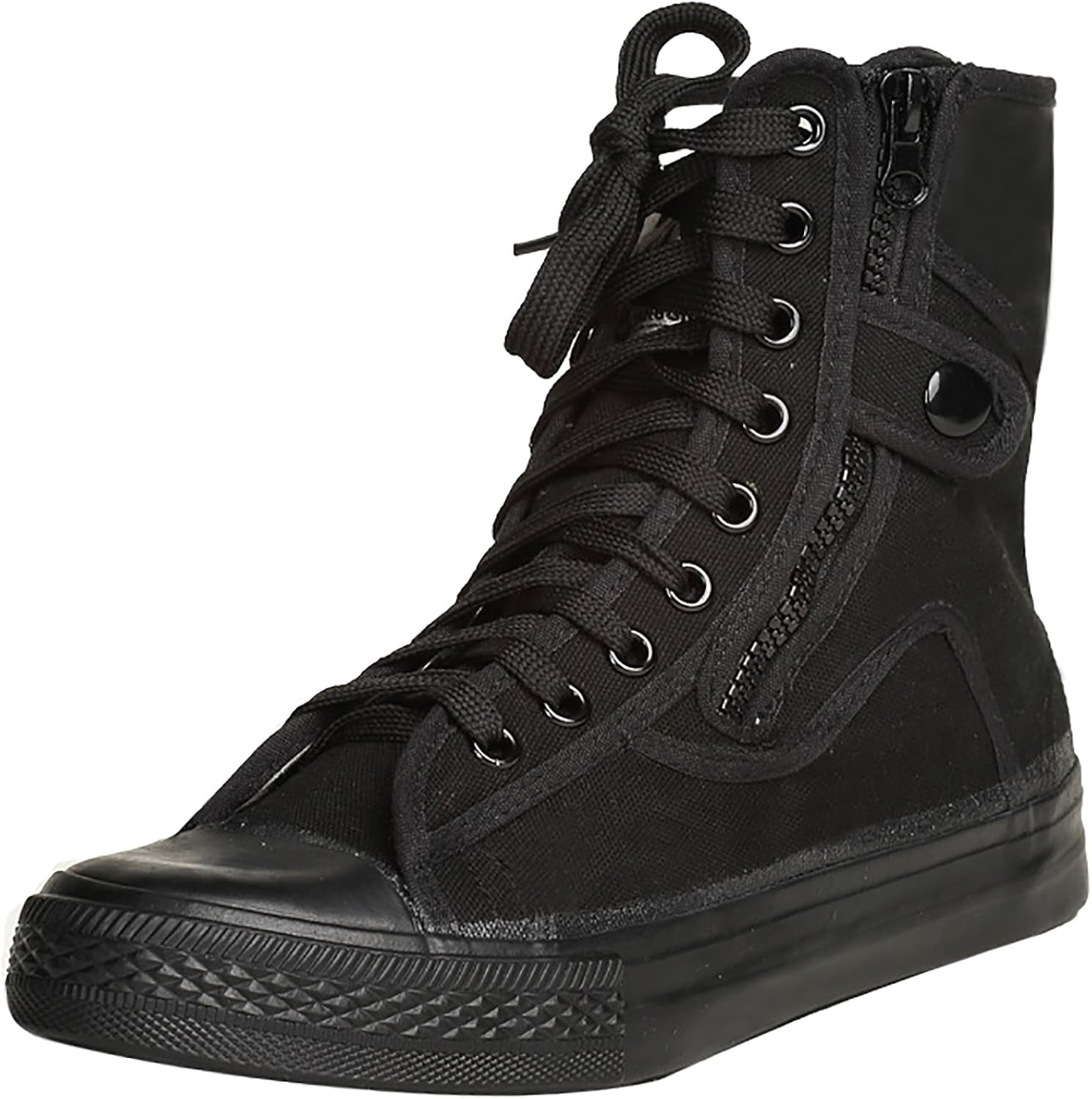 high top black boots