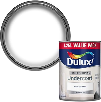 Dulux Professional Undercoat Paint Brilliant White 1.2 5 Litres