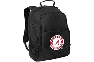 Broad Bay Alabama Backpack University of Alabama Crimson Tide Laptop Computer Bags (Black - Round Logo)