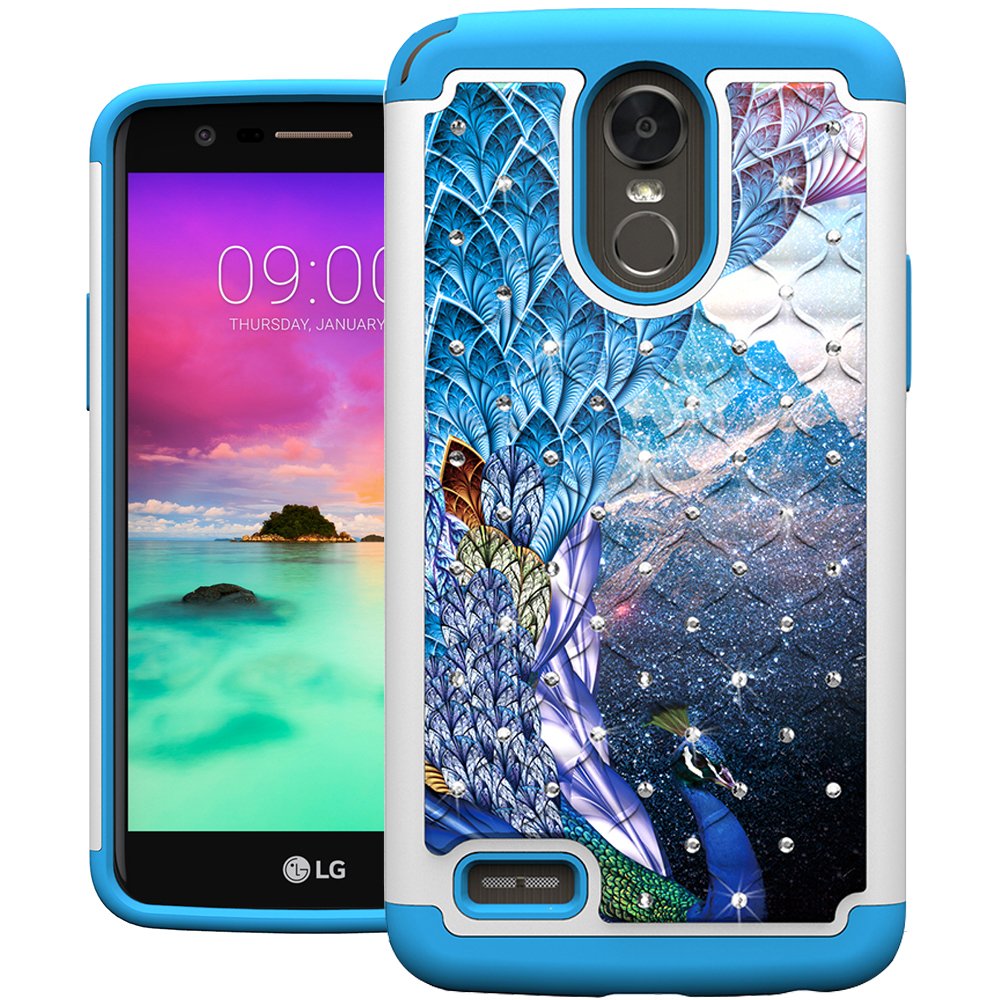 Best green lg stylo 4 phone case glitter