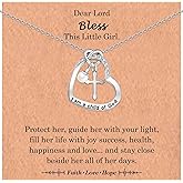 I Am a Child of God Cross Necklace Gifts for Girls Baptism First Communion Confirmation Easter Basket Stuffers Trendy Stuff Birthday Christmas Valentines Jewelry Gifts for Little Girls Teens