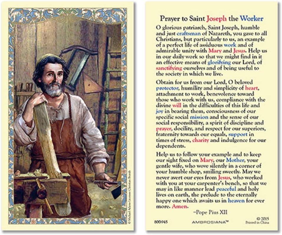 St. Joseph with Prayer for Employment